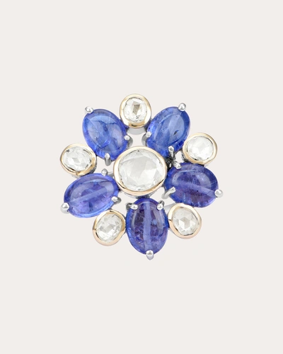 Shop Amrapali Women's Tanzanite & Diamond Bahaar Ring In Blue