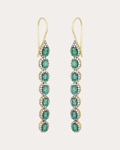 Shop Amrapali Women's Emerald & 18k Gold Mini Rajasthan Drop Earrings In Green