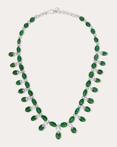 Shop Amrapali Women's Emerald & Diamond Bahaar Necklace In Green