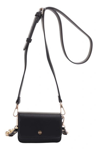 Shop Mali + Lili Tanya Vegan Leather Crossbody Bag In Black