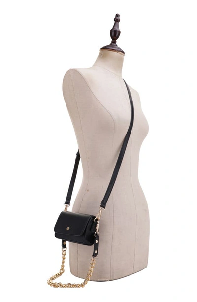 Mali + Lili Tanya Vegan Leather Crossbody Bag In Black