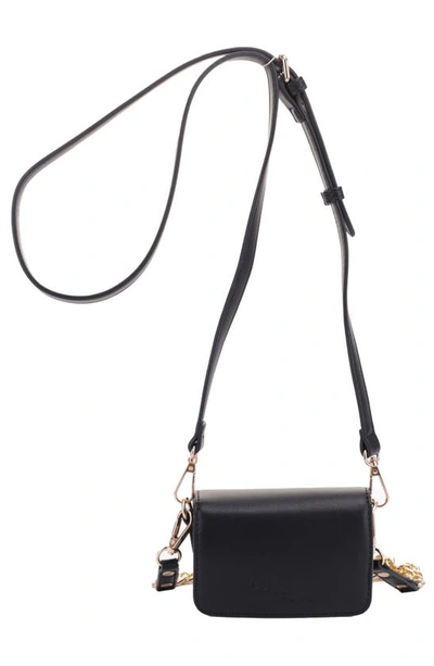Shop Mali + Lili Tanya Vegan Leather Crossbody Bag In Black