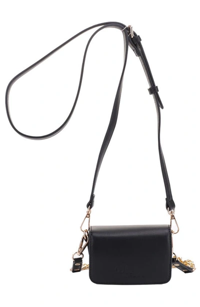 Mali + Lili Tanya Vegan Leather Crossbody Bag In Black