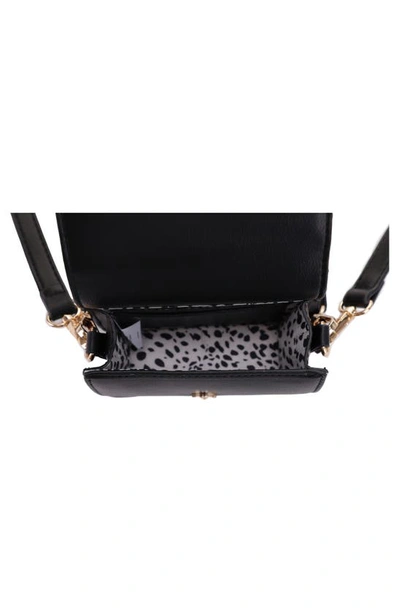 Mali + Lili Tanya Vegan Leather Crossbody Bag In Black