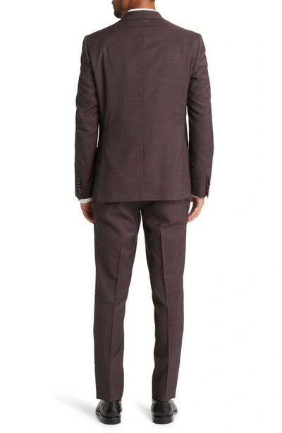 Shop Ted Baker Roger Extra Slim Fit Solid Wool Suit In Burgundy