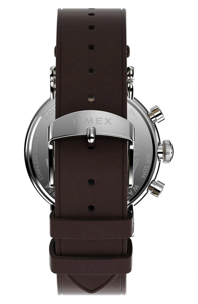 Timex ® Waterbury Standard Leather Strap Watch, 40mm In Brown