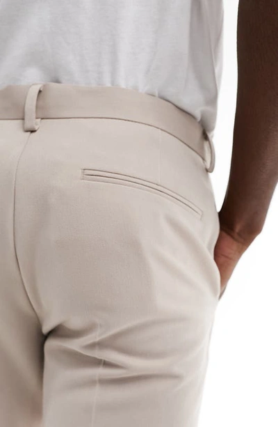 Shop Asos Design Smart Skinny Fit Trousers In Beige