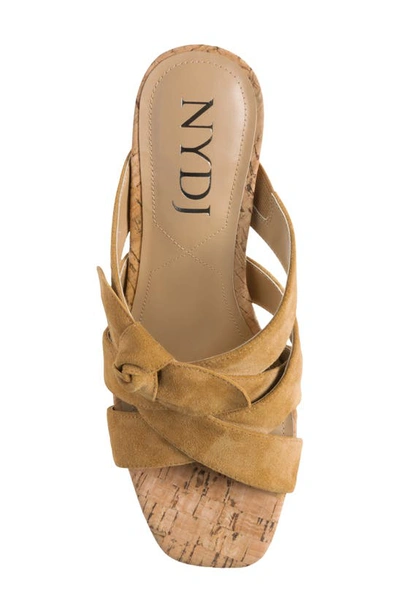 Nydj Loreri Slide Sandal In Cognac