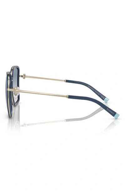 Shop Tiffany & Co 59mm Gradient Square Sunglasses In Opal Blue