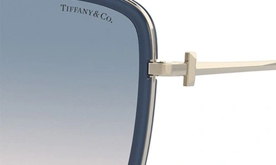 Shop Tiffany & Co 59mm Gradient Square Sunglasses In Opal Blue