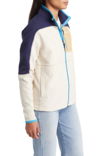 Shop Cotopaxi Abrazo Colorblock Fleece Zip Jacket In Maritime/ Cream