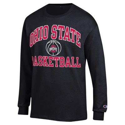 Shop Champion Black Ohio State Buckeyes Basketball Icon Long Sleeve T-shirt