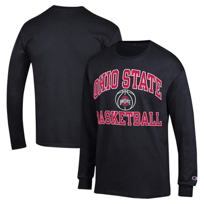 Shop Champion Black Ohio State Buckeyes Basketball Icon Long Sleeve T-shirt