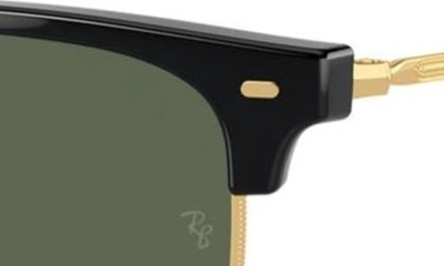 Ray Ban Ray-ban Kids' New Clubmaster Junior 47mm Irregular Sunglasses In Black
