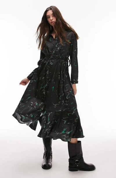 Topshop animal print shirt top dress