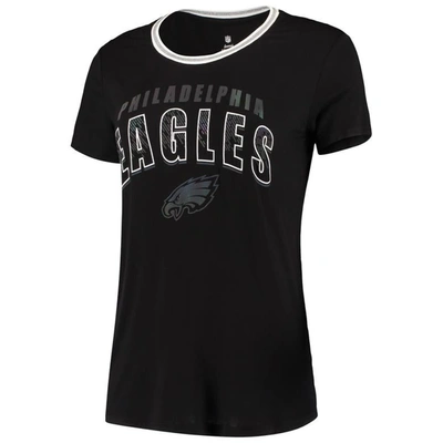 Shop Outerstuff Juniors Black Philadelphia Eagles Foil T-shirt