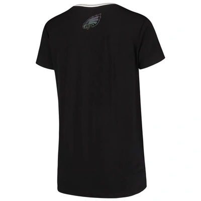 Shop Outerstuff Juniors Black Philadelphia Eagles Foil T-shirt