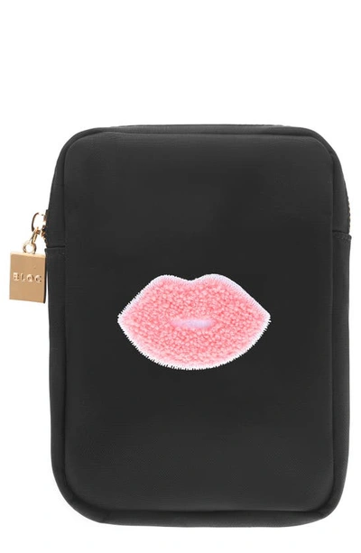 Shop Bloc Bags Mini Kiss Cosmetics Bag In Black