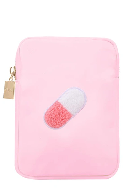 Shop Bloc Bags Mini Pill Cosmetics Bag In Baby Pink