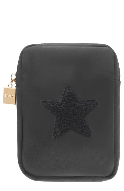 Shop Bloc Bags Mini Star Cosmetics Bag In Black/ Black