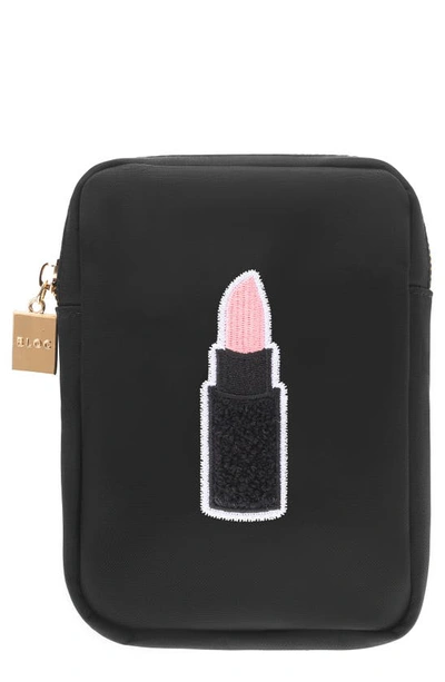 Shop Bloc Bags Mini Lipstick Cosmetics Bag In Black