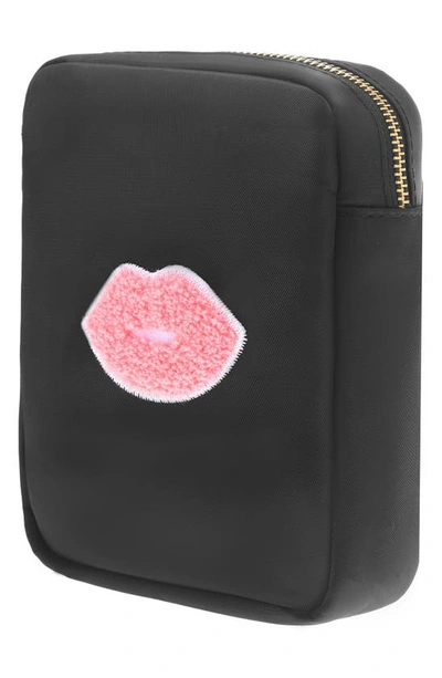 Shop Bloc Bags Mini Kiss Cosmetics Bag In Black