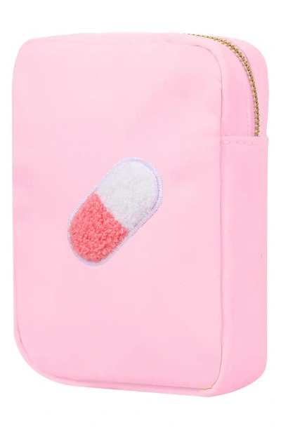 Shop Bloc Bags Mini Pill Cosmetics Bag In Baby Pink