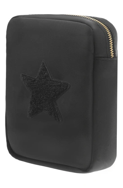 Shop Bloc Bags Mini Star Cosmetics Bag In Black/ Black