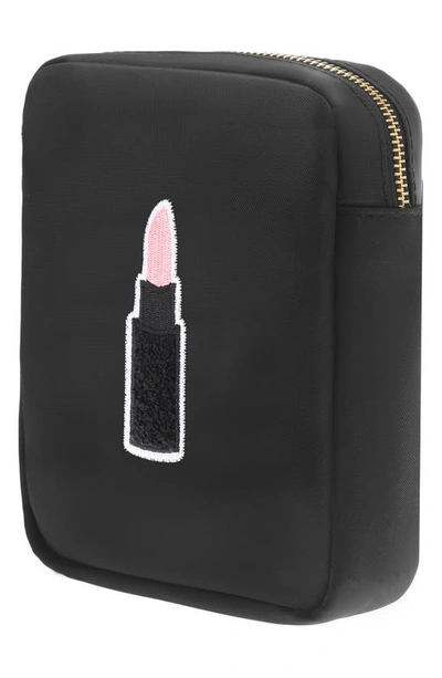 Shop Bloc Bags Mini Lipstick Cosmetics Bag In Black