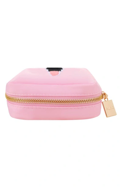 Shop Bloc Bags Mini Lipstick Cosmetics Bag In Baby Pink