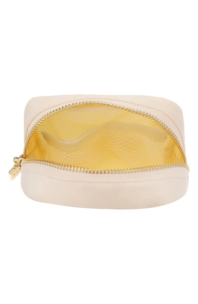 Shop Bloc Bags Mini Heart Cosmetics Bag In Cream