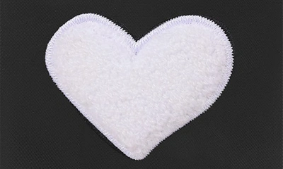 Shop Bloc Bags Mini Heart Cosmetics Bag In Black/ White