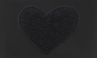 Shop Bloc Bags Mini Heart Cosmetics Bag In Black/ Black