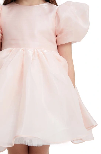 Shop Bardot Junior Kids' Halina Puff Sleeve Party Dress In Powder