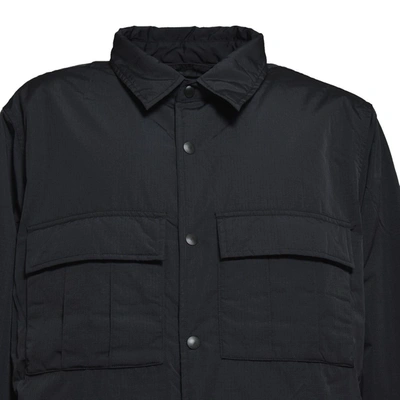 Shop Carhartt Wip Black Fresno Quilted Shirt With Pockets Cararhtt