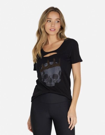 Lauren Moshi X Myra X Diamond Royal Skull In Black