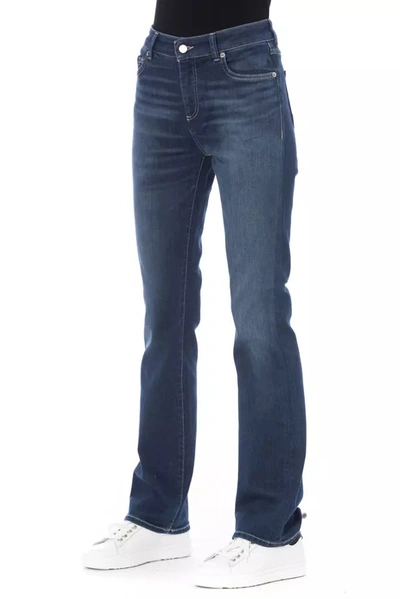 Shop Baldinini Trend Blue Cotton Jeans &amp; Women's Pant