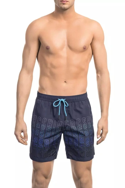 Shop Bikkembergs Elegant Degradé Swim Shorts In Men's Blue