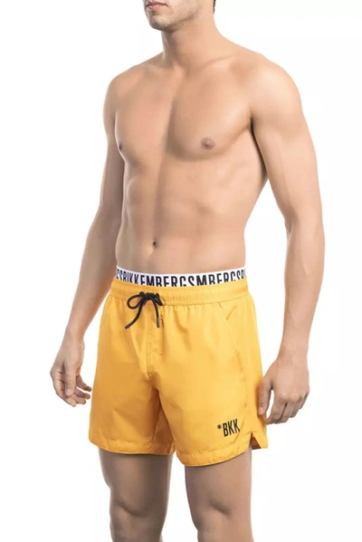 Shop Bikkembergs Vibrant Orange Swim Men's Shorts