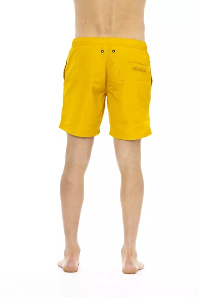 Shop Bikkembergs Degradé Print Swim Shorts In Vibrant Men's Yellow