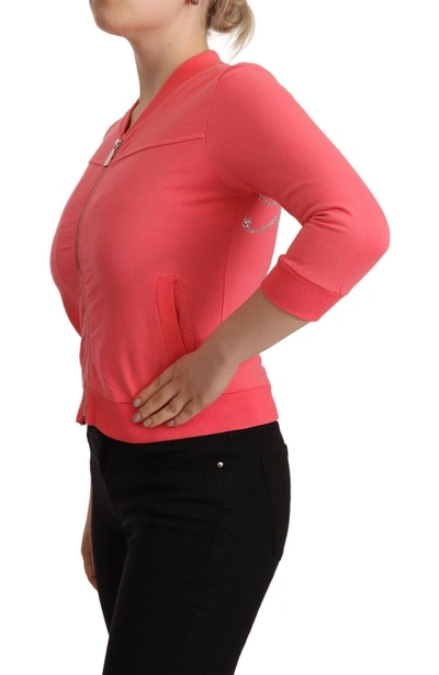 Shop Blumarine Elegant Pink Full Zip Women's Sweater