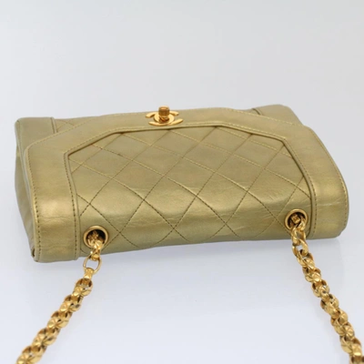 Pre-owned Chanel Gold Pony-style Calfskin Shoulder Bag ()