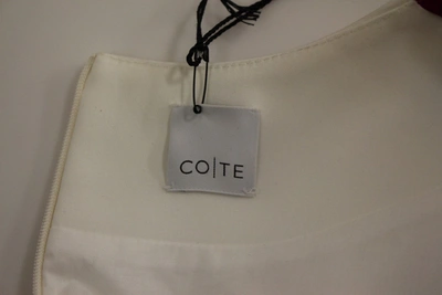 Cote Co|te Chic White And Pink Shift Robot Women's Dress In White