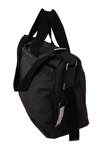 Dolce & Gabbana Elegant Men's Denim & Leather Messenger Men's Bag In Black