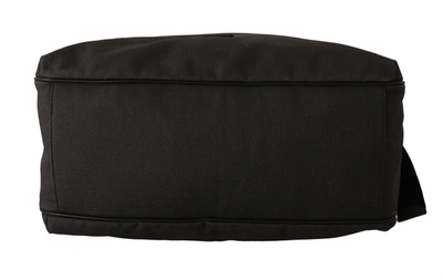Dolce & Gabbana Elegant Men's Denim & Leather Messenger Men's Bag In Black