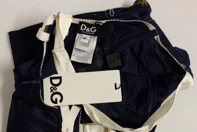 Dolce & Gabbana Blue Sailor Motive Tank Top In Blue