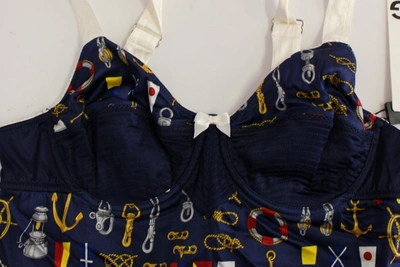 Dolce & Gabbana Blue Sailor Motive Tank Top In Blue