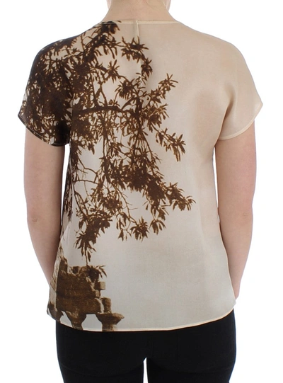 Dolce & Gabbana Brown Taormina Silk Blouse In Brown