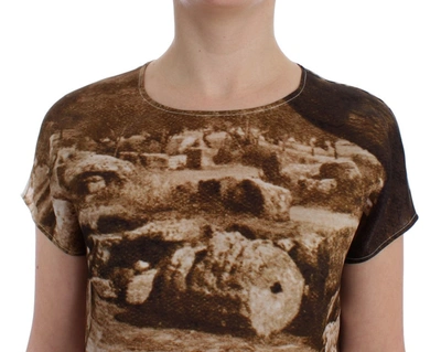 Dolce & Gabbana Brown Taormina Silk Blouse In Brown