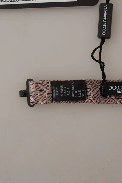 Dolce & Gabbana Gray Fantasy Print Adjustable Neck Papillon Bow Tie In Gray